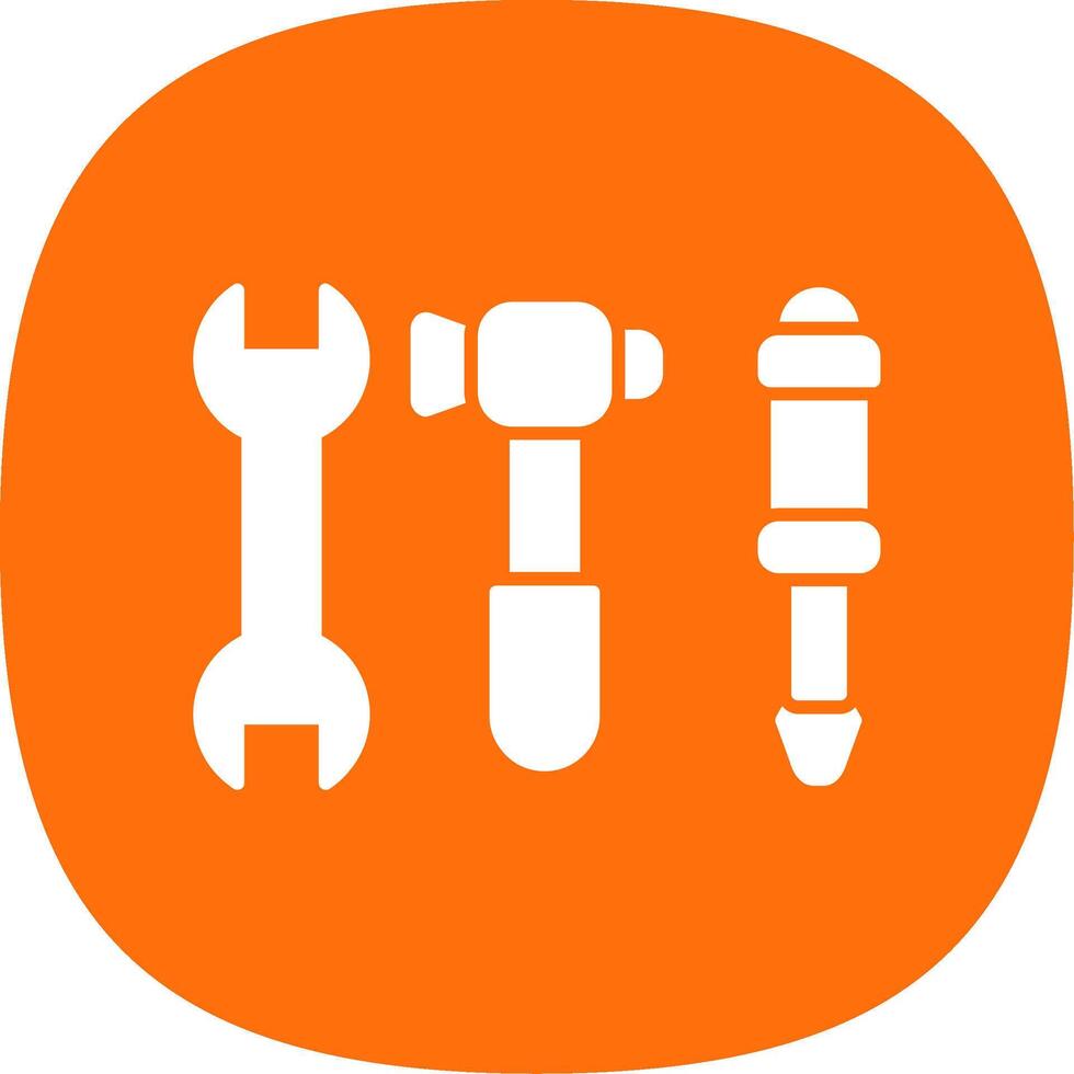 Tools Glyph Curve Icon vector