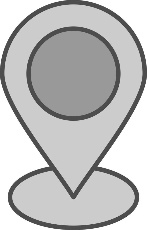 Location Glyph Curve Icon vector