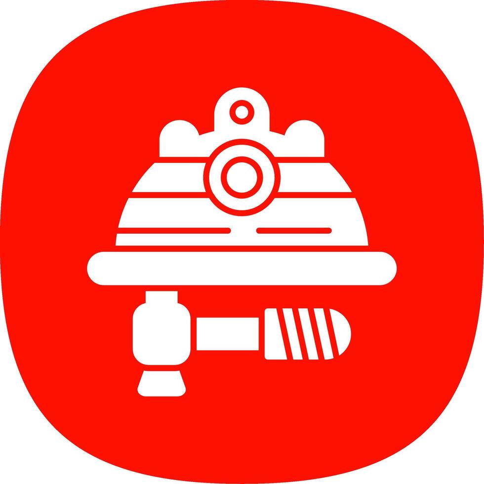 Hat Glyph Curve Icon vector