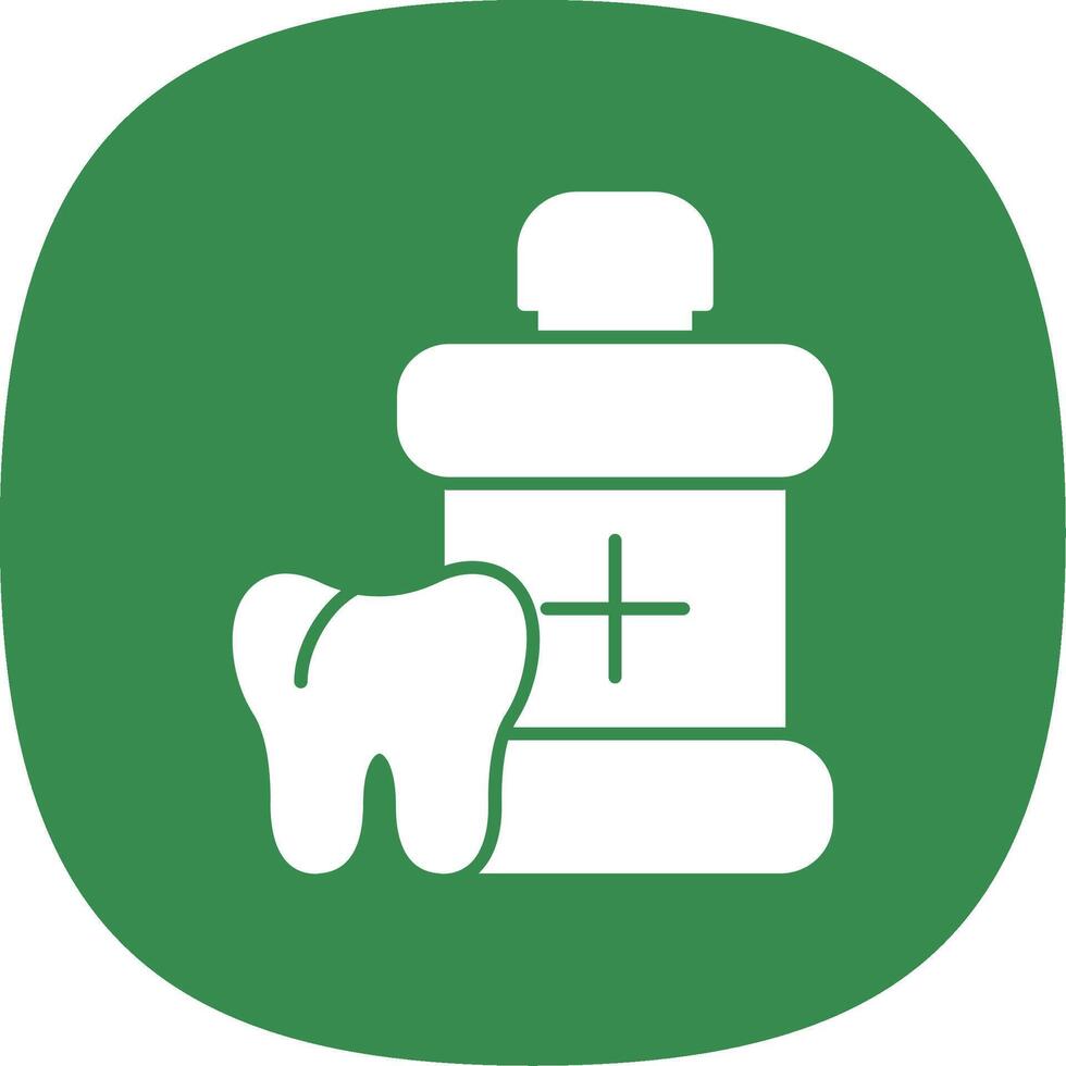 Alcohol Glyph Curve Icon vector