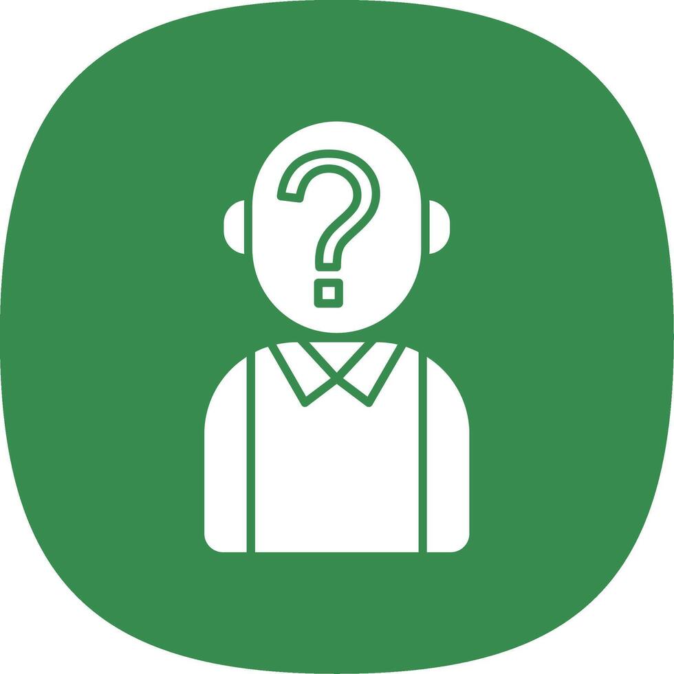 Suspect Glyph Curve Icon vector
