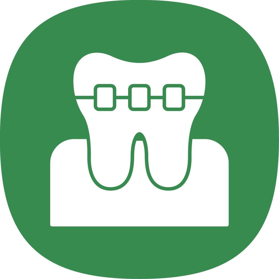 Braces Glyph Curve Icon vector