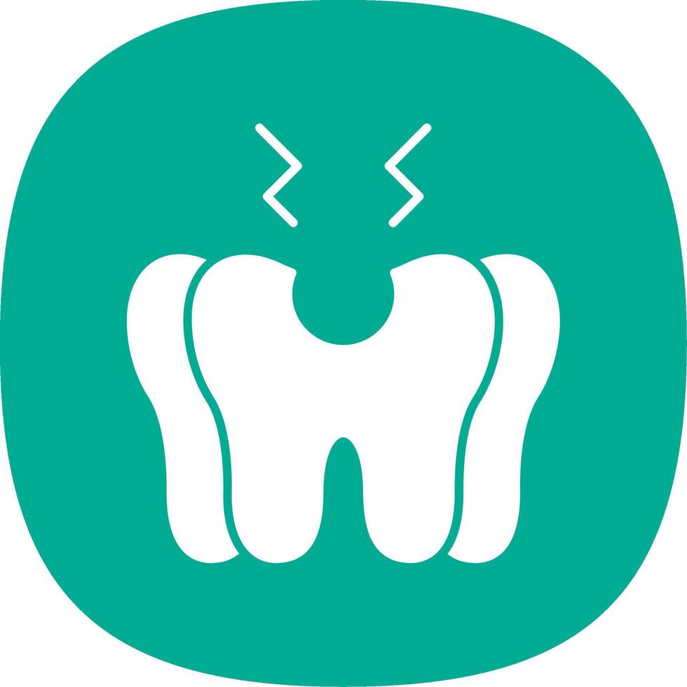 Sensitive Glyph Curve Icon vector