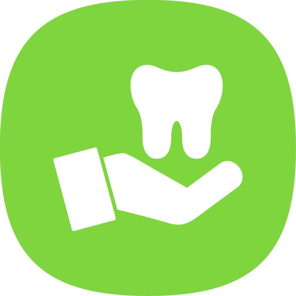 Dental Care Glyph Curve Icon vector