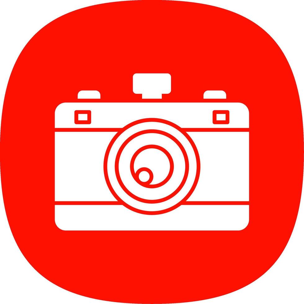 Camera Glyph Curve Icon vector