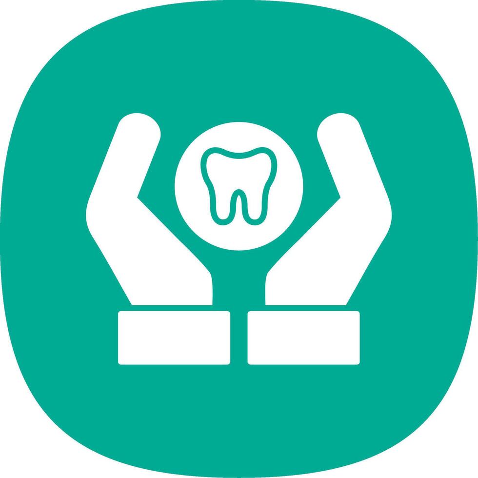 Dental Care Glyph Curve Icon vector