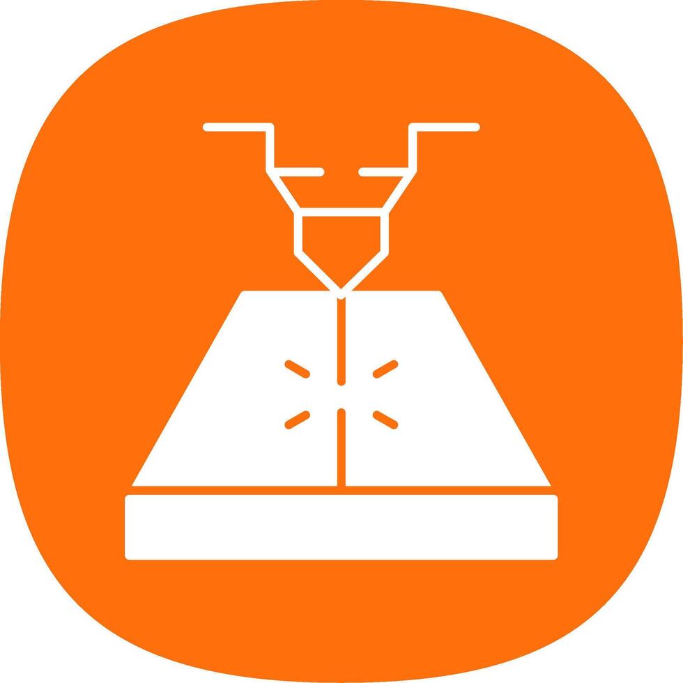 Laser Glyph Curve Icon vector