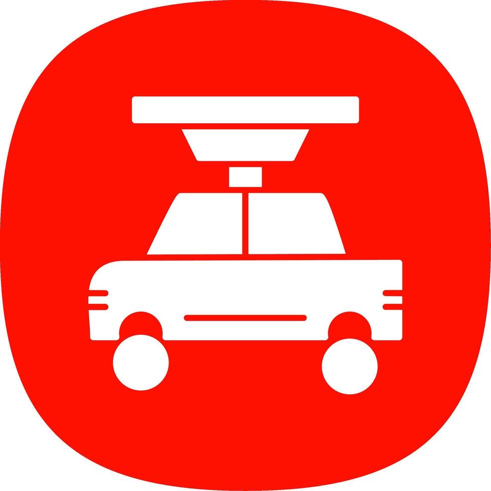 Car Repair Glyph Curve Icon vector