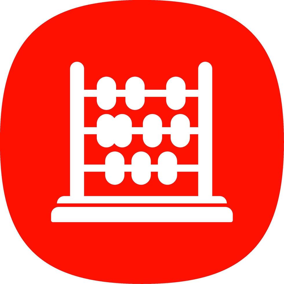 Abacus Glyph Curve Icon vector