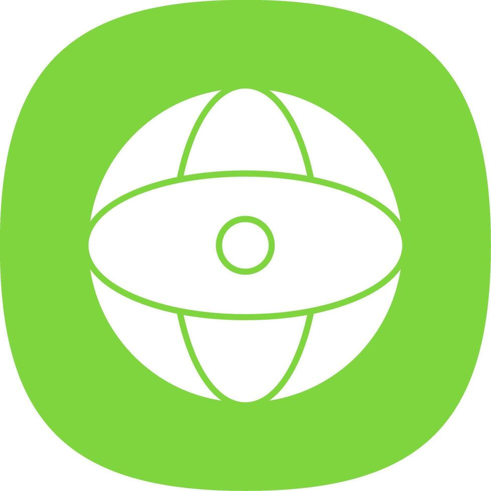 World Glyph Curve Icon vector