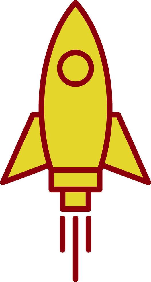Rocket Glyph Curve Icon vector