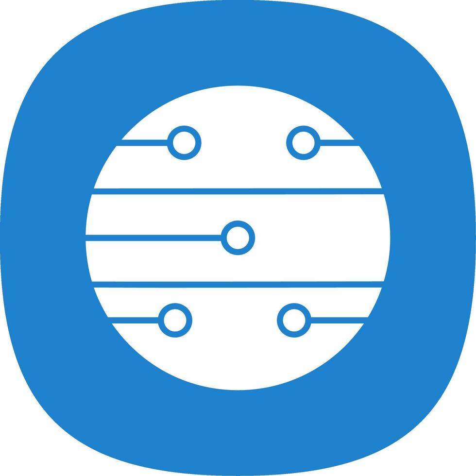 Mars Glyph Curve Icon vector