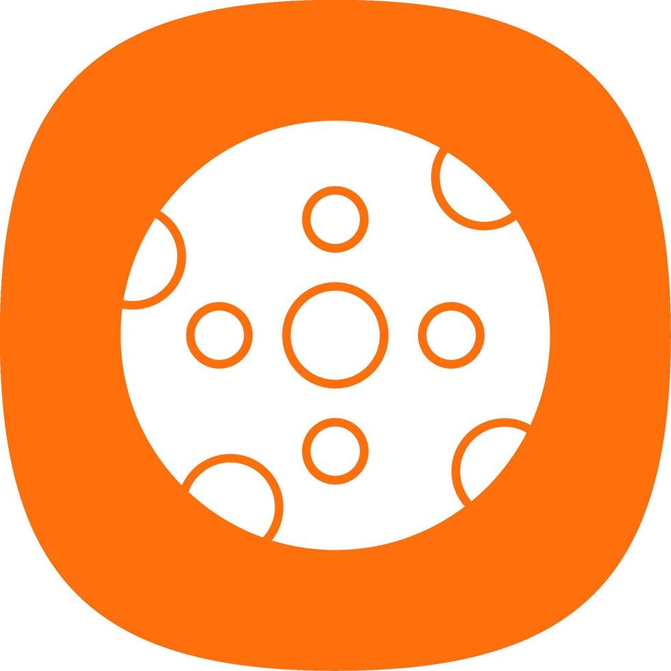 Big Moon Glyph Curve Icon vector