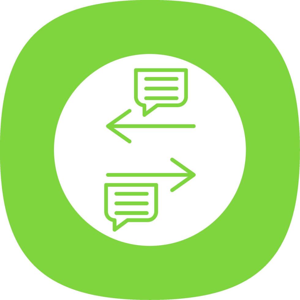 Transfer Glyph Curve Icon vector