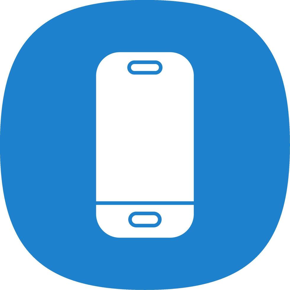 Smartphone Glyph Curve Icon vector