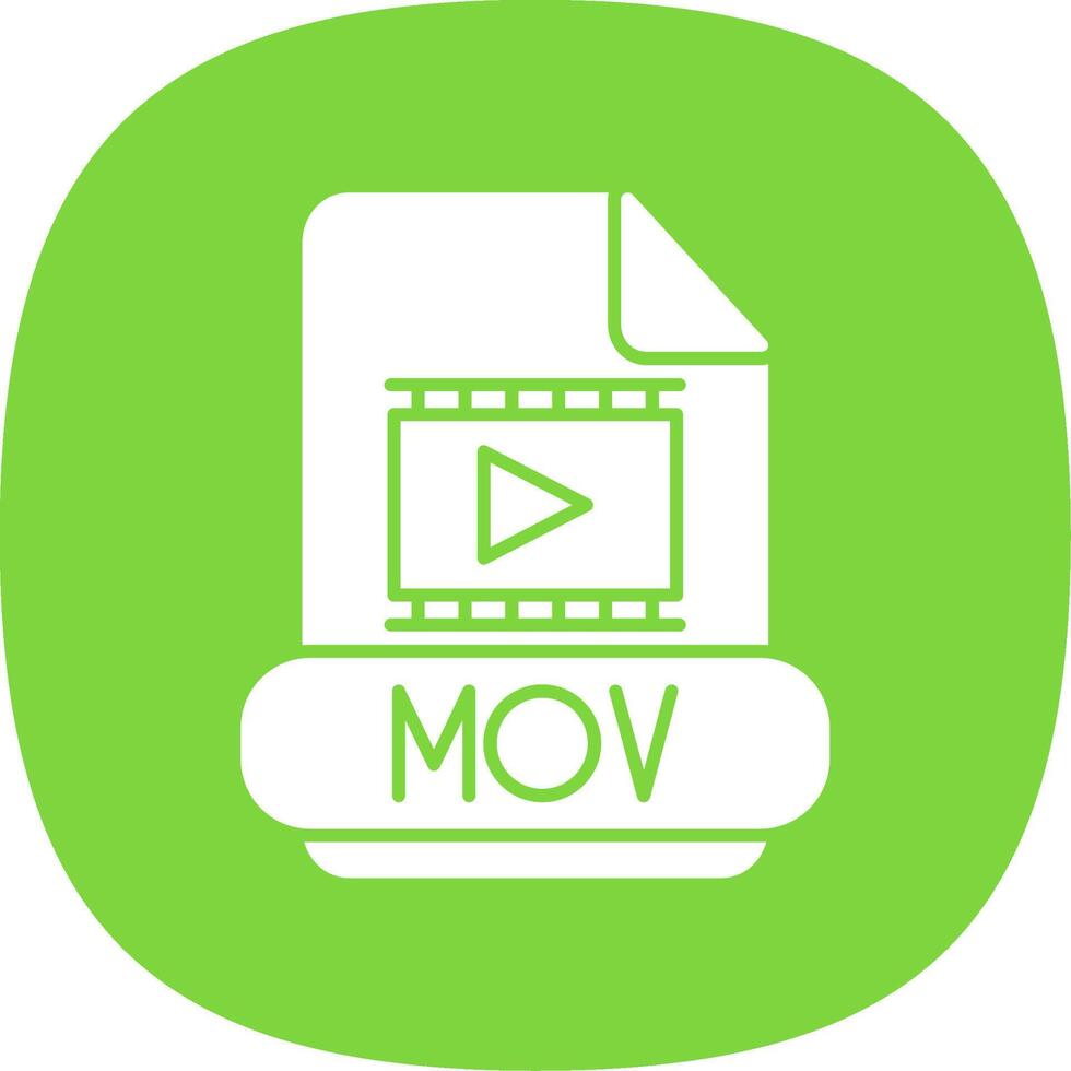 mov glifo curva icono vector