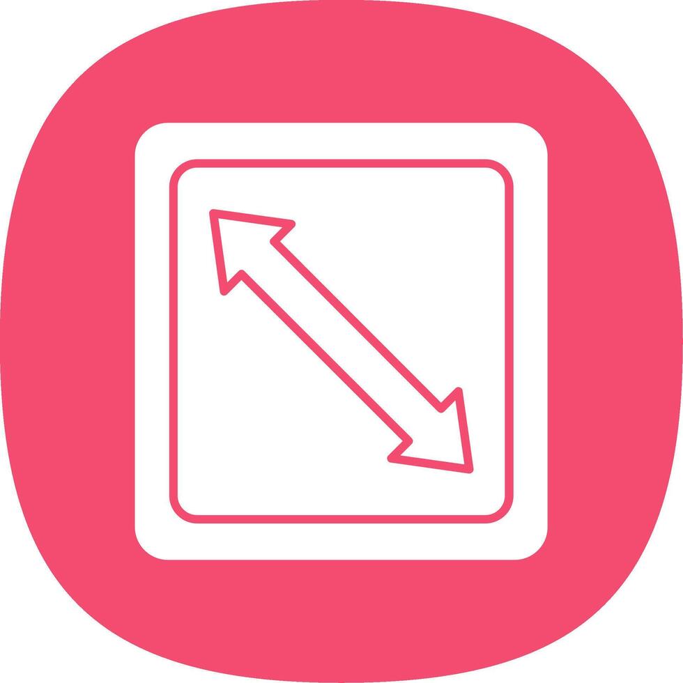 Right Down Glyph Curve Icon vector