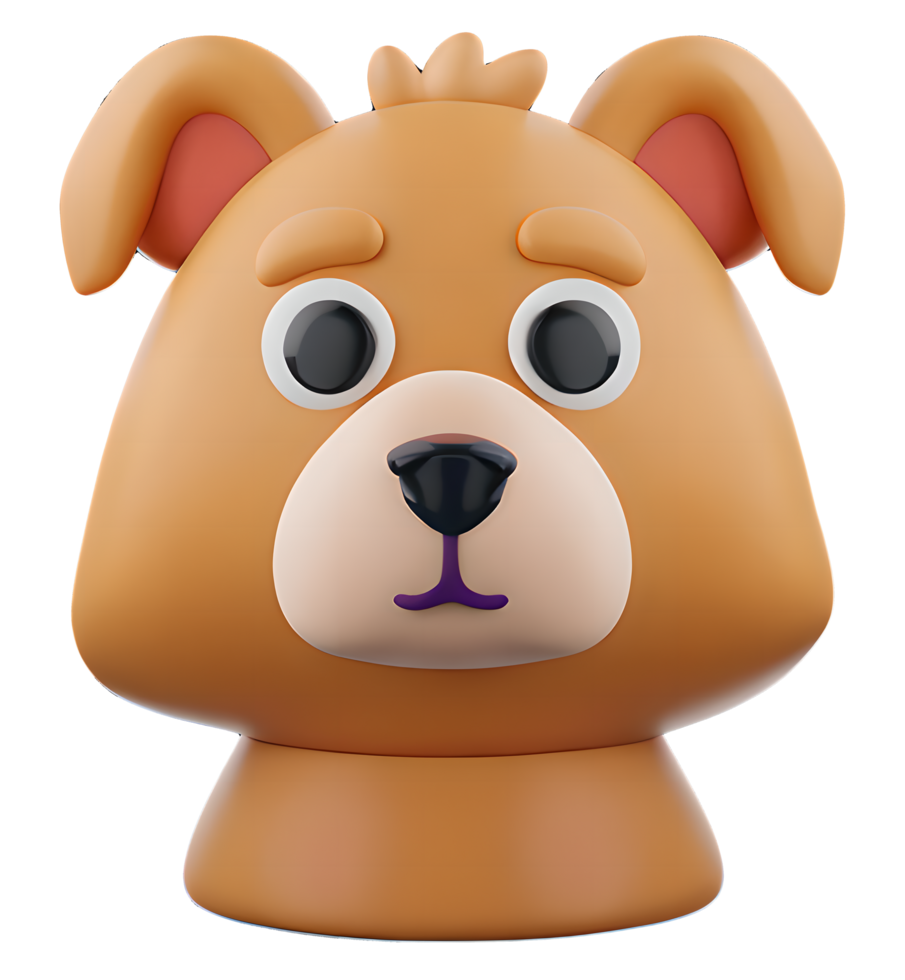 3D Illustration of a dog png