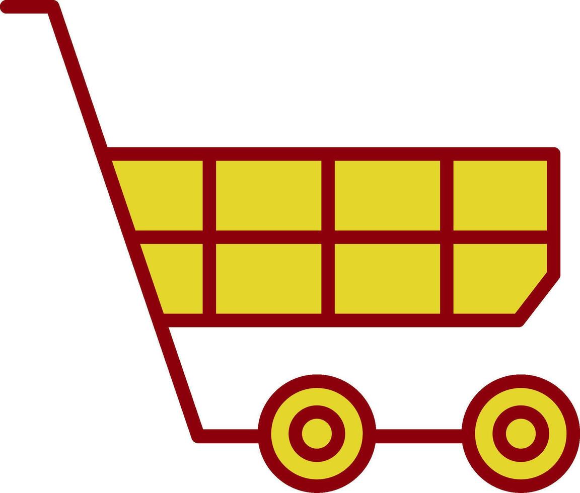 Shopping Cart Glyph Curve Icon vector