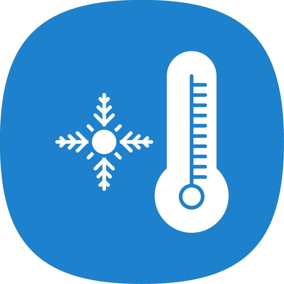 Snowflake Glyph Curve Icon vector