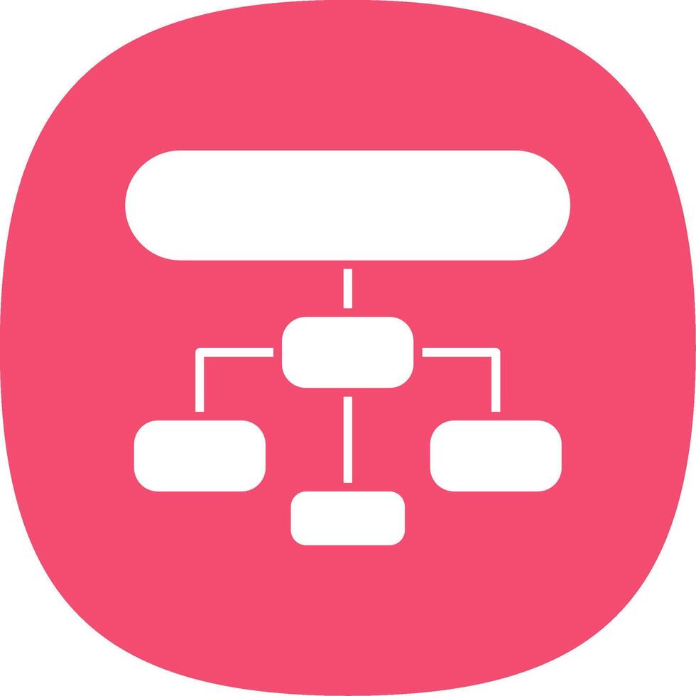 Hierarchical Structure Glyph Curve Icon vector