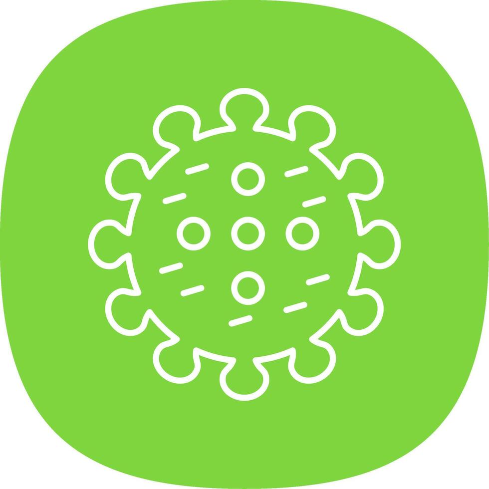 virus línea curva icono vector