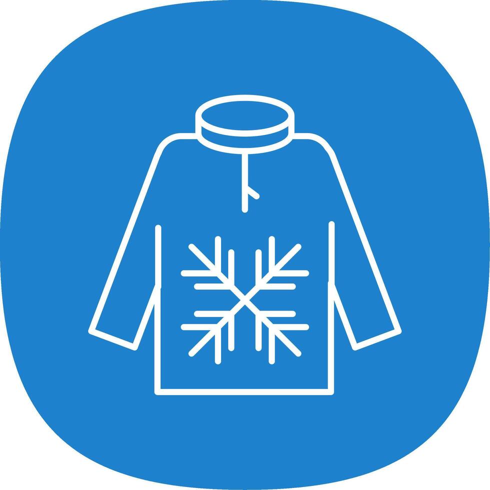 Sweater Line Curve Icon vector