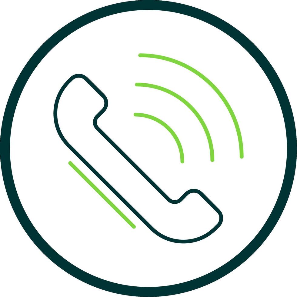 Telephone Line Circle Icon vector