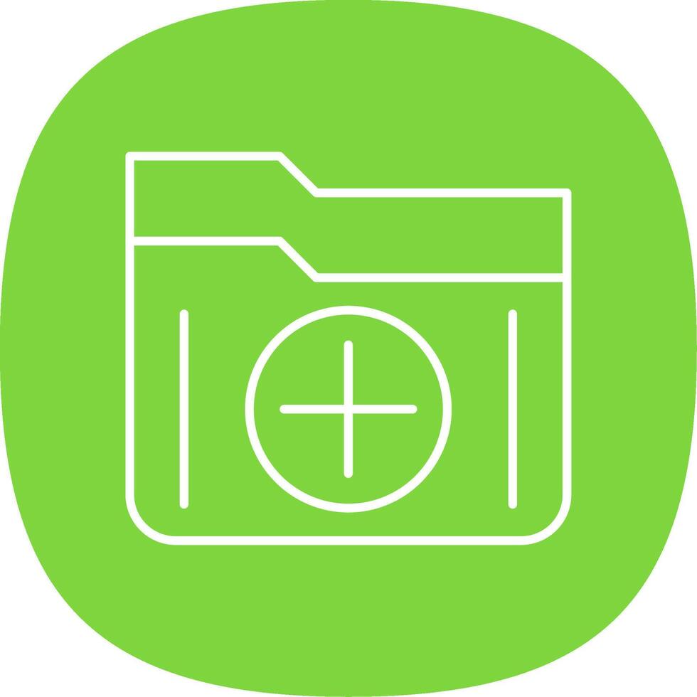 Add Line Curve Icon vector