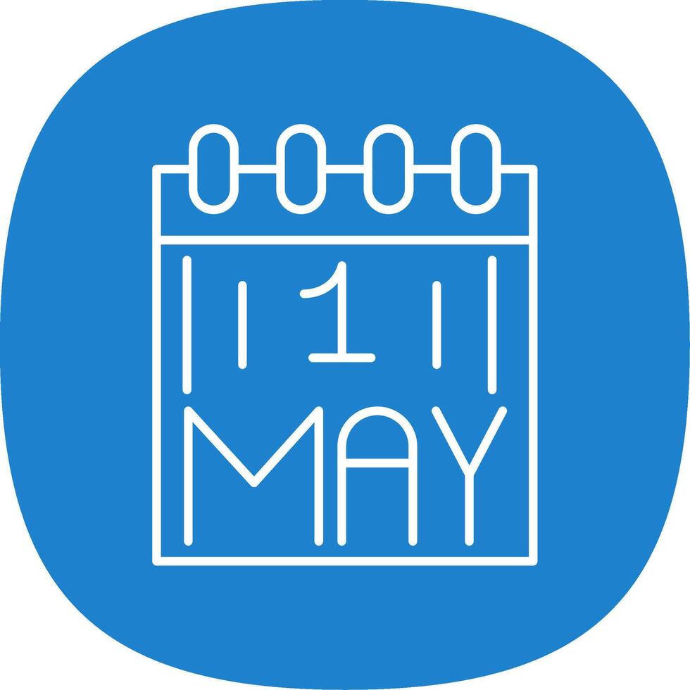 Calendar Line Curve Icon vector