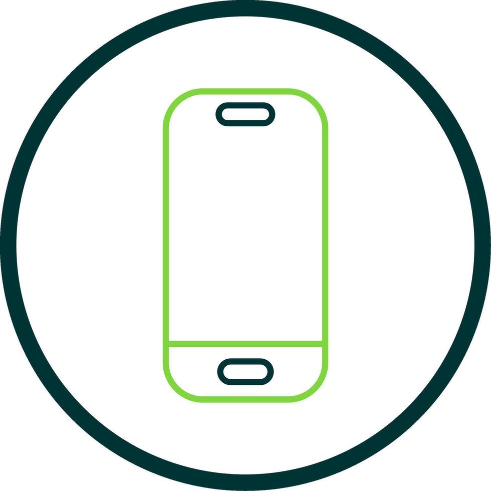 Smartphone Line Circle Icon vector