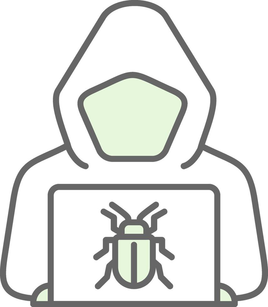 hacker relleno icono vector