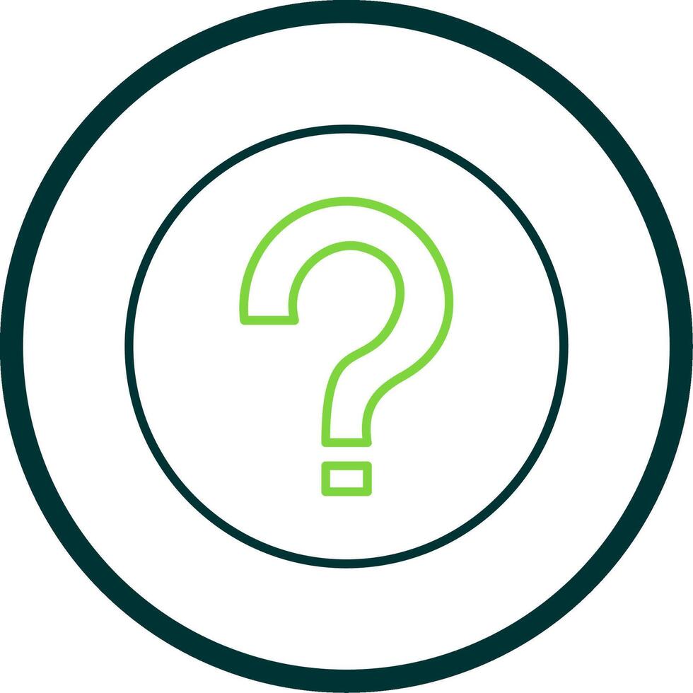 Question Line Circle Icon vector