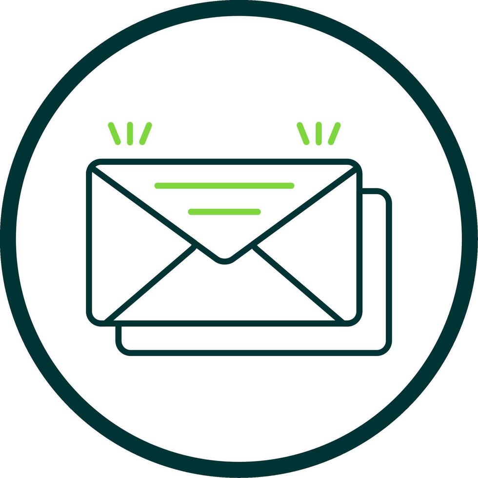 Mail Line Circle Icon vector