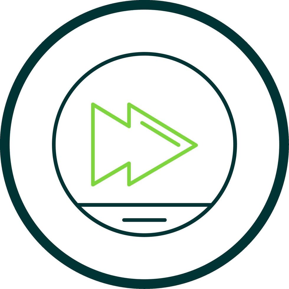 Skip Line Circle Icon vector
