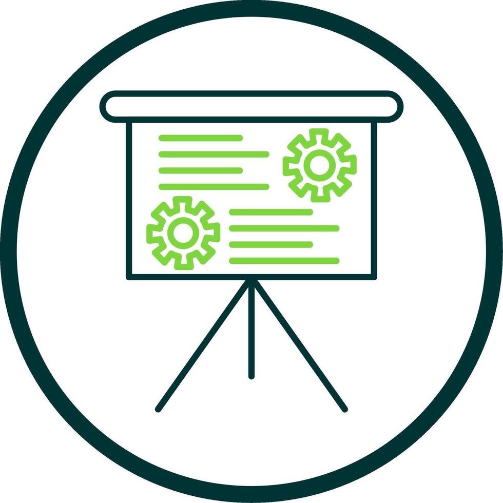 Presentation Line Circle Icon vector