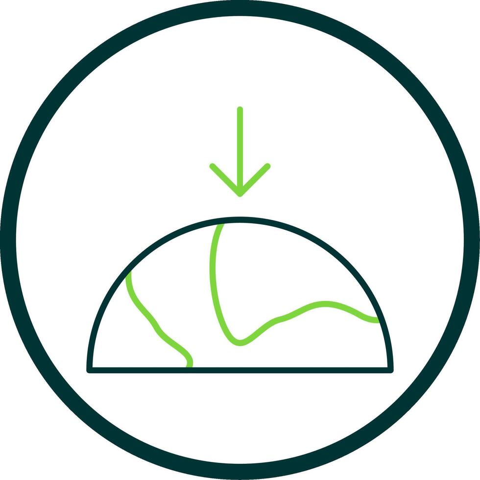 Gravity Line Circle Icon vector