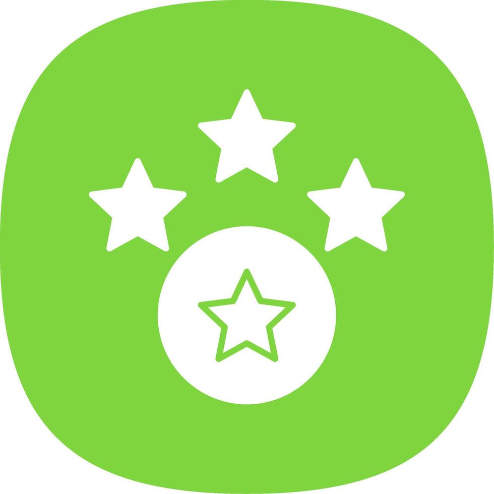 Rating Glyph Curve Icon vector
