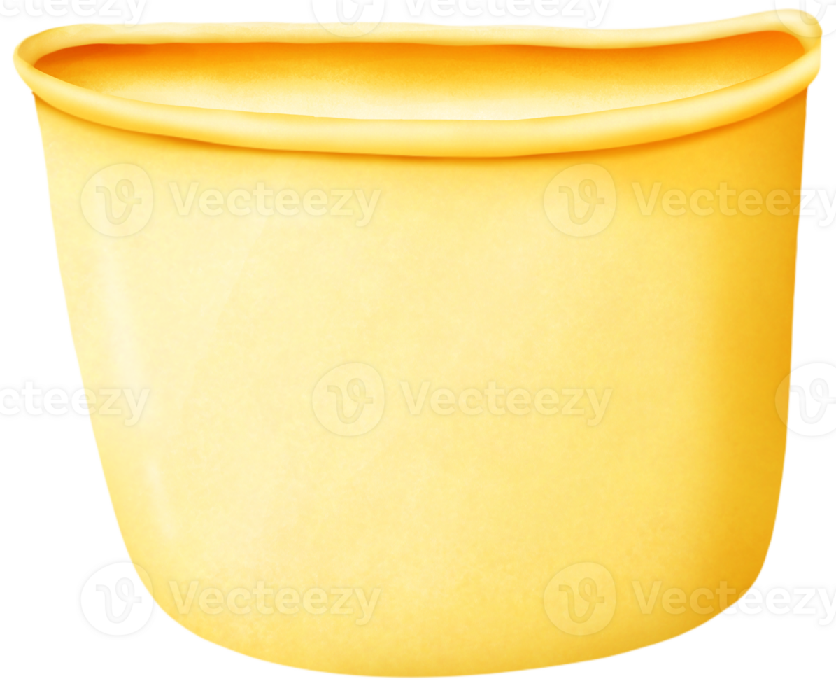 Yellow bucket for storing things png