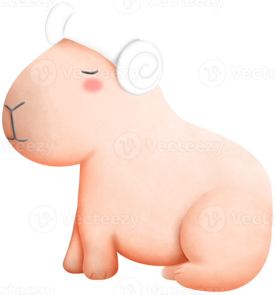 Capybara with turban png