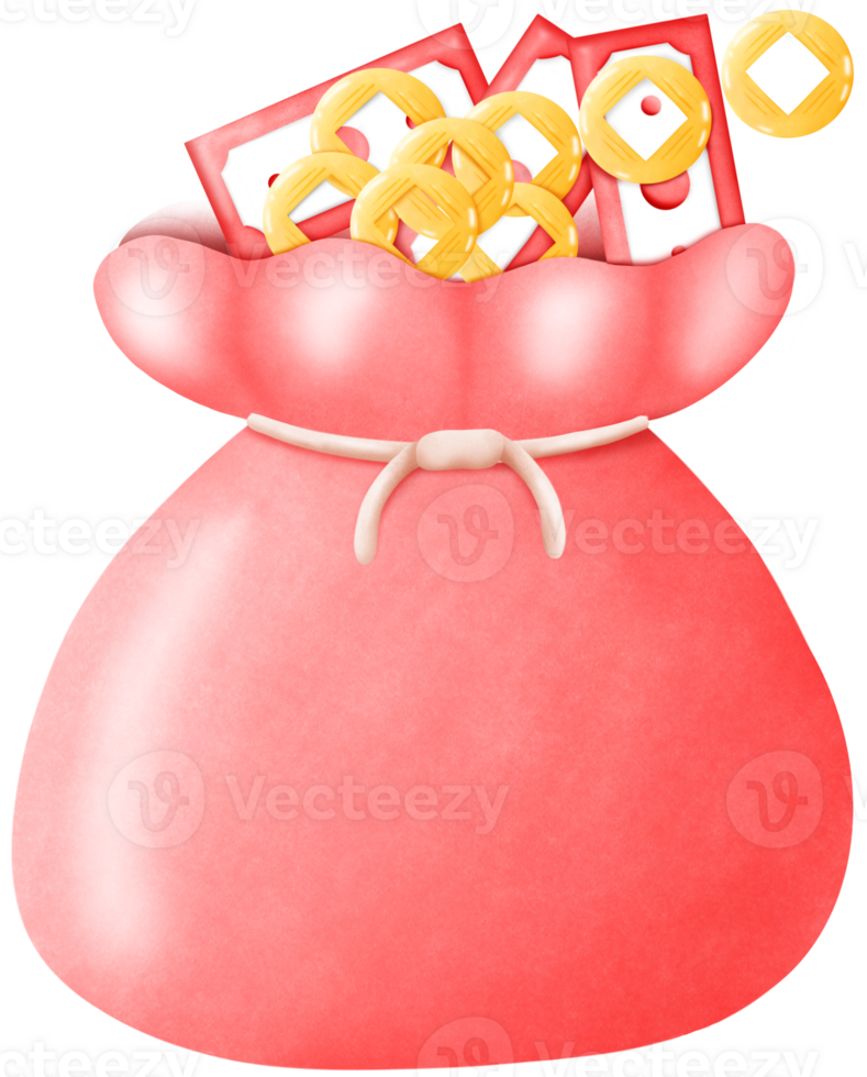 Red clear purse png