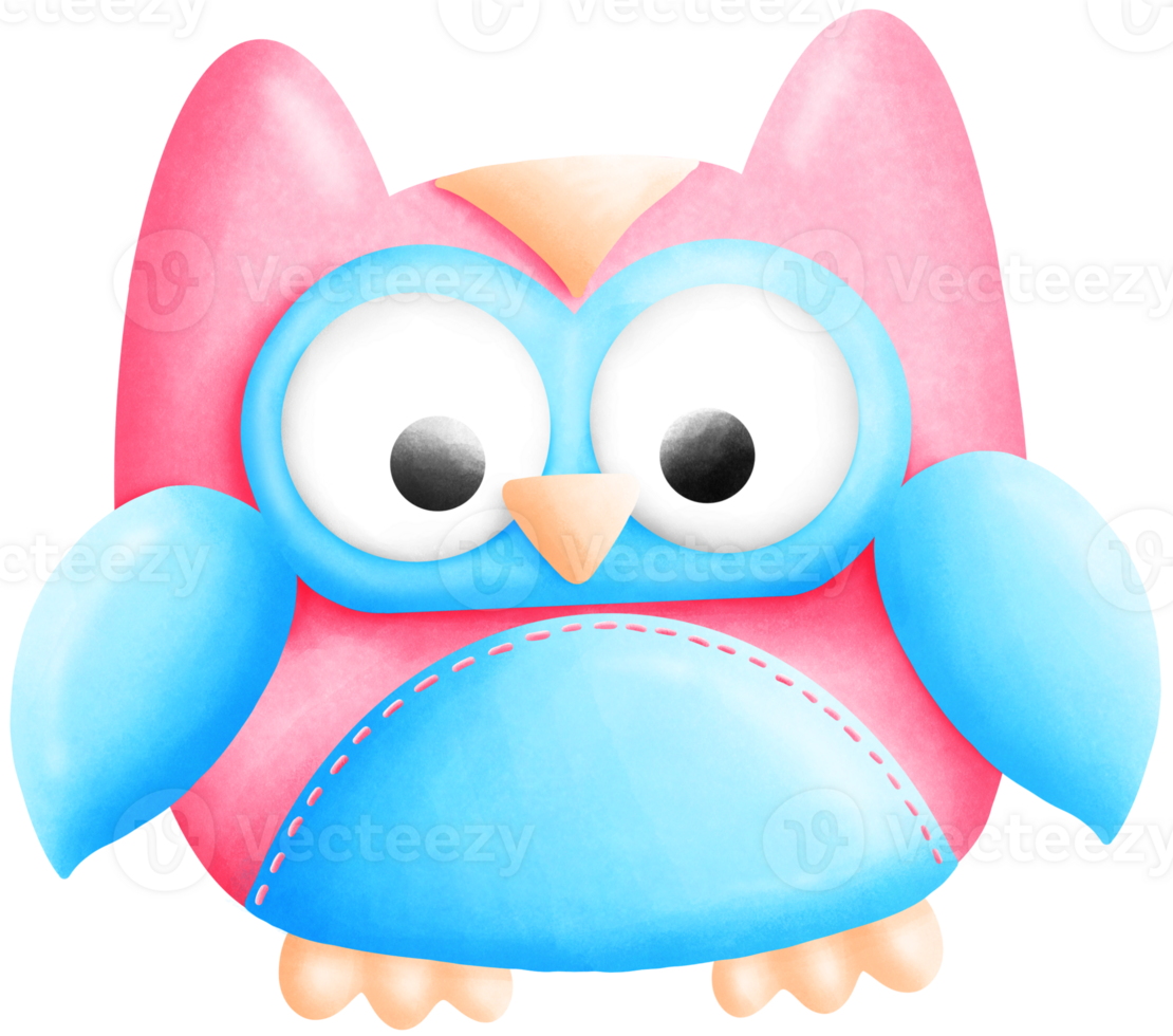 Cartoon pink owl png