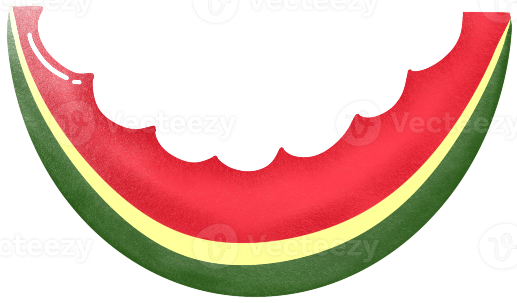 Watermelon slices are bitten. png
