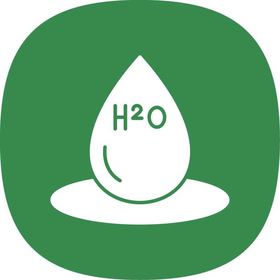 H2o Glyph Curve Icon vector