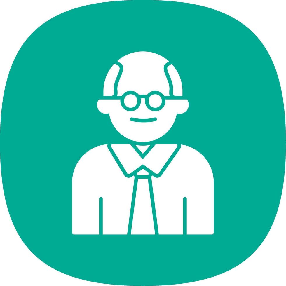 Judge Glyph Curve Icon vector