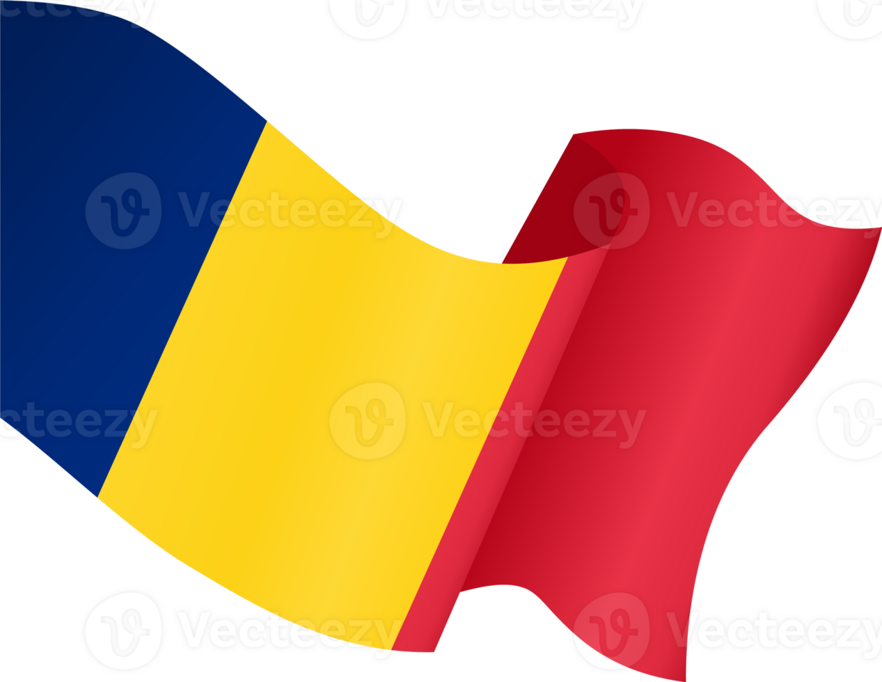 Romania flag wave png