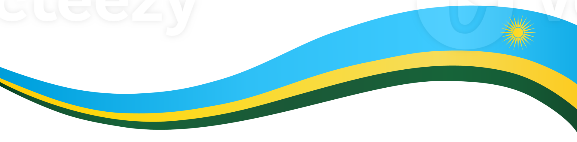 Rwanda flag wave png