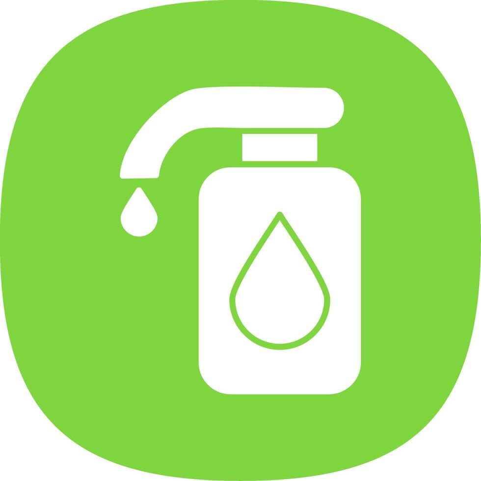 Cleaning Liquid Glyph Curve Icon vector