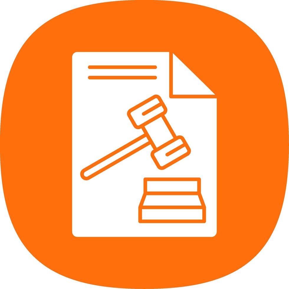 Law Glyph Curve Icon vector