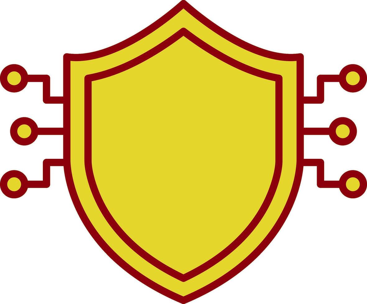 Sheild Glyph Curve Icon vector